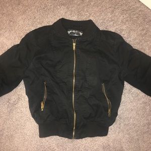 Black Womens Bomber Jacket